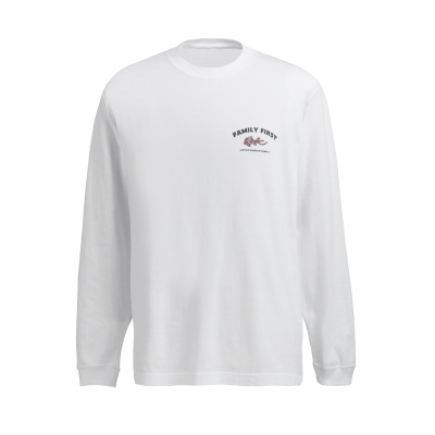 ”FAMILY FIRST” L/S TEE WHITE