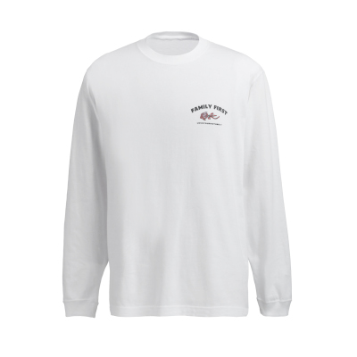 FAMILY FIRST L/S TEE WHITE