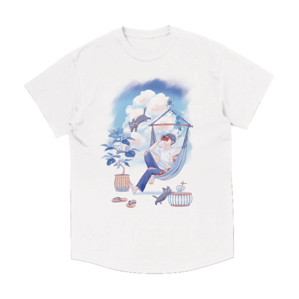 レトルト ネコルトビッグTシャツ 白 メンズ