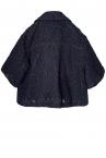 LAYERED SLEEVE LACE TRENCH[NAVYBLACK]