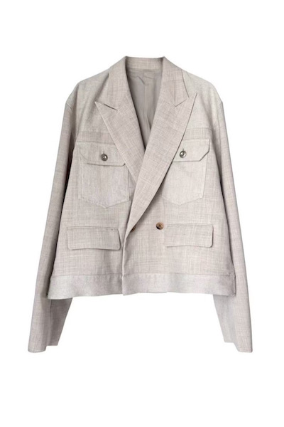 HYBRID DENIM TRUCKER BLAZER  [IVORY��IVORY]