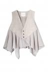 FLARED PEPLUM VEST [IVORY��IVORY]
