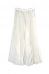 PLEATED BACK WIDE LEG PANTS [WHITE]