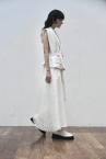 PLEATED BACK WIDE LEG PANTS [WHITE]