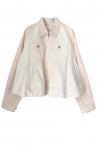 HYBRID DENIM  ZIP UP TWILL JACKET [WHITE]