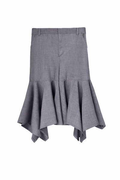 SCARF HEM BERMUDA SHORTS[DARK GREY]