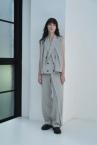 PINSTRIPE WRAP PANTS [GREY]