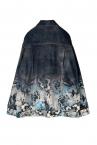 GRADIENT FLORAL PRINT DENIM JACKET [INDIGO-MULTI]