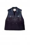 GRADIENT PINSTRIPE �� DENIM VEST [INDIGO-MULTI]