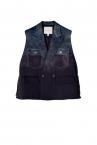 GRADIENT PINSTRIPE �� DENIM VEST [INDIGO-MULTI]