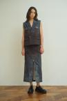 GRADIENT PINSTRIPE �� DENIM VEST [INDIGO-MULTI]