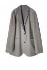 PINSTRIPE INSIDE-OUT REVERSIBLEJACKET[GREY]