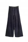 PATCH POCKET WIDE LEG LACE PANTS [NAVY]