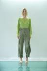 ASYMMETRIC WRAP CARGO PANTS [KHAKI GREEN]