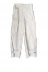 ASYMMETRIC WRAP CARGO PANTS [WHITE]