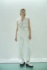 ASYMMETRIC WRAP CARGO PANTS [WHITE]