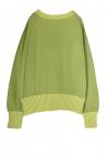 V-NECK MESH KNIT SWEATER [LIME GREEN]