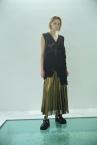 FOIL PLEATED SKIRT [GOLD]