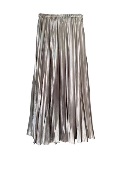 FOIL PLEATED SKIRT [SILVER]
