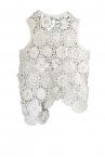 CROCHET PATCHWORK KNIT TOP [WHITE]
