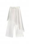 ASYMMETRIC ORGANZA SKIRT PANTS SET [WHITE]
