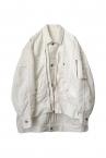 MA-1 HYBRID ORGANIC COTTON DENIM JACKET [WHITE]