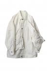 MA-1 HYBRID ORGANIC COTTON DENIM JACKET [WHITE]