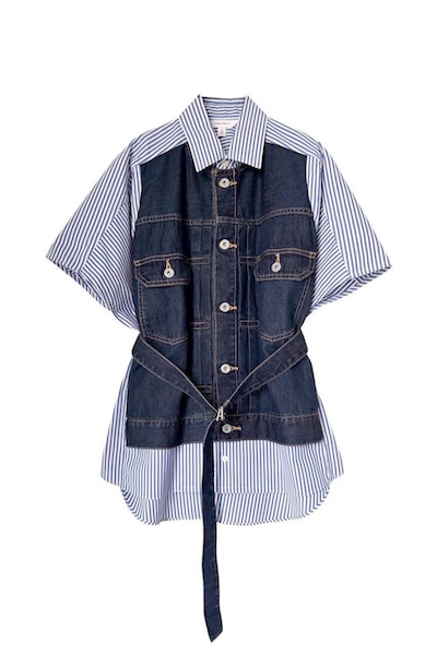 HYBRID DENIM STRIPE SHIRT [BLUE��D.INDIGO]