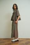 PEPRUM JACKET PANEL T-SHIRT [KHAKI GREEN]