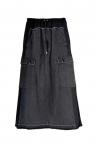 HYBRID DENIM CARGO SKIRT [BLACK]