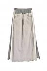 HYBRID DENIM  SWEATSKIRT [GREYIVORY]