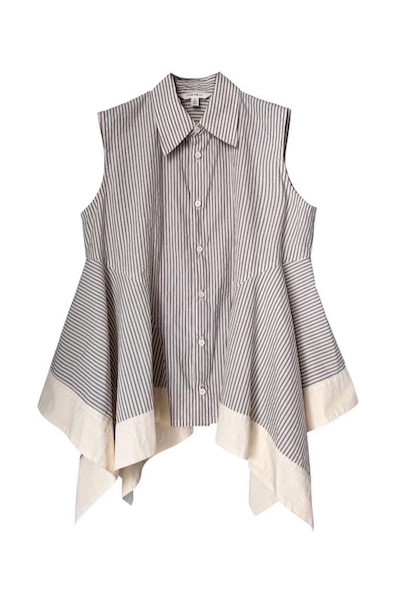 PEPRUM STRIPE SHIRT [IVORY-MULTI��IVORY]