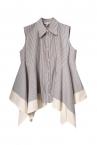 PEPRUM STRIPE SHIRT [IVORY-MULTI��IVORY]