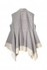 PEPRUM STRIPE SHIRT [IVORY-MULTI��IVORY]