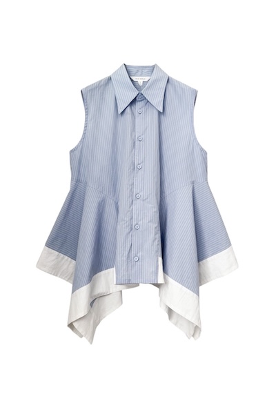 PEPRUM STRIPE SHIRT [L.BLUE-MULTI��WHITE]