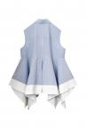 PEPRUM STRIPE SHIRT [L.BLUE-MULTI��WHITE]