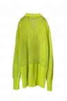 V-NECK KNIT MESH CARDIGAN [YELLOW]