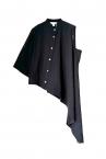 ASYMMETRIC FLARED SHIRT [BLACK]
