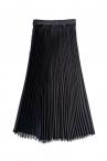 PLEATED BACK WIDE LEG PANTS [BLACK]