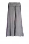 PLEATS PANEL WIDE LEG PANTS [GREY STRIPE]