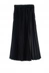 PLEATED BACK WIDE LEG PANTS [BLACK]