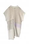 CROCHET PATCHWORK KNIT TOP [WHITE]