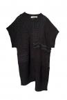 CROCHET PATCHWORK KNIT TOP [BLACK]