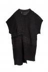 CROCHET PATCHWORK KNIT TOP [BLACK]