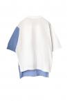 HYBRID V-NECK CARDIGAN TEE [WHITE��L.BLUE]