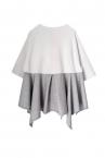 PEPLUM PANEL T-SHIRT [L.GREY��GREY]
