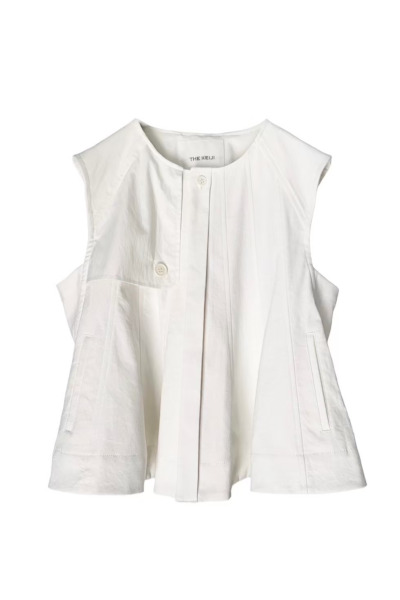 A-LINE TRENCH VEST [WHITE]