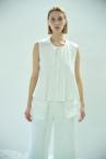 A-LINE TRENCH VEST [WHITE]