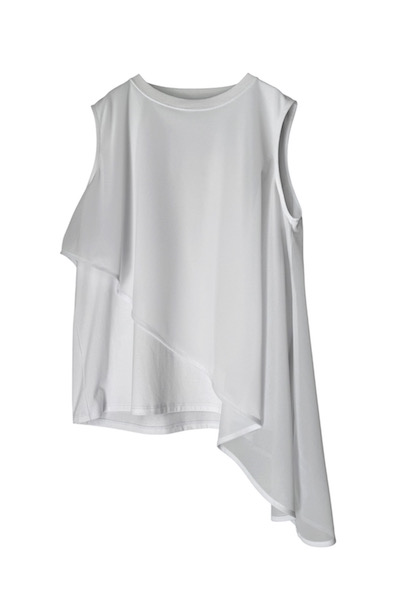 ASYMMETRIC LAYERED TOP [WHITE]