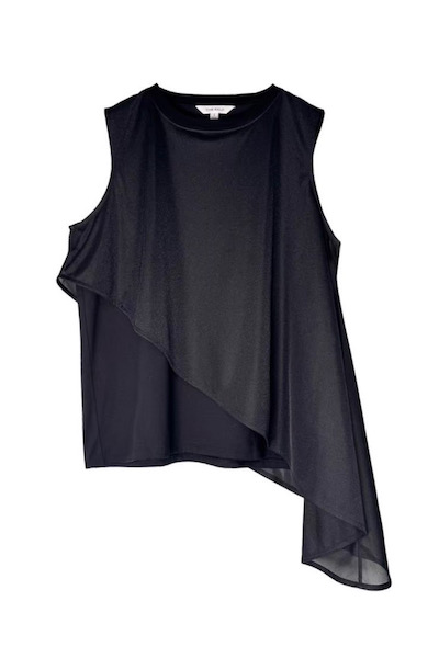 ASYMMETRIC LAYERED TOP [BLACK]